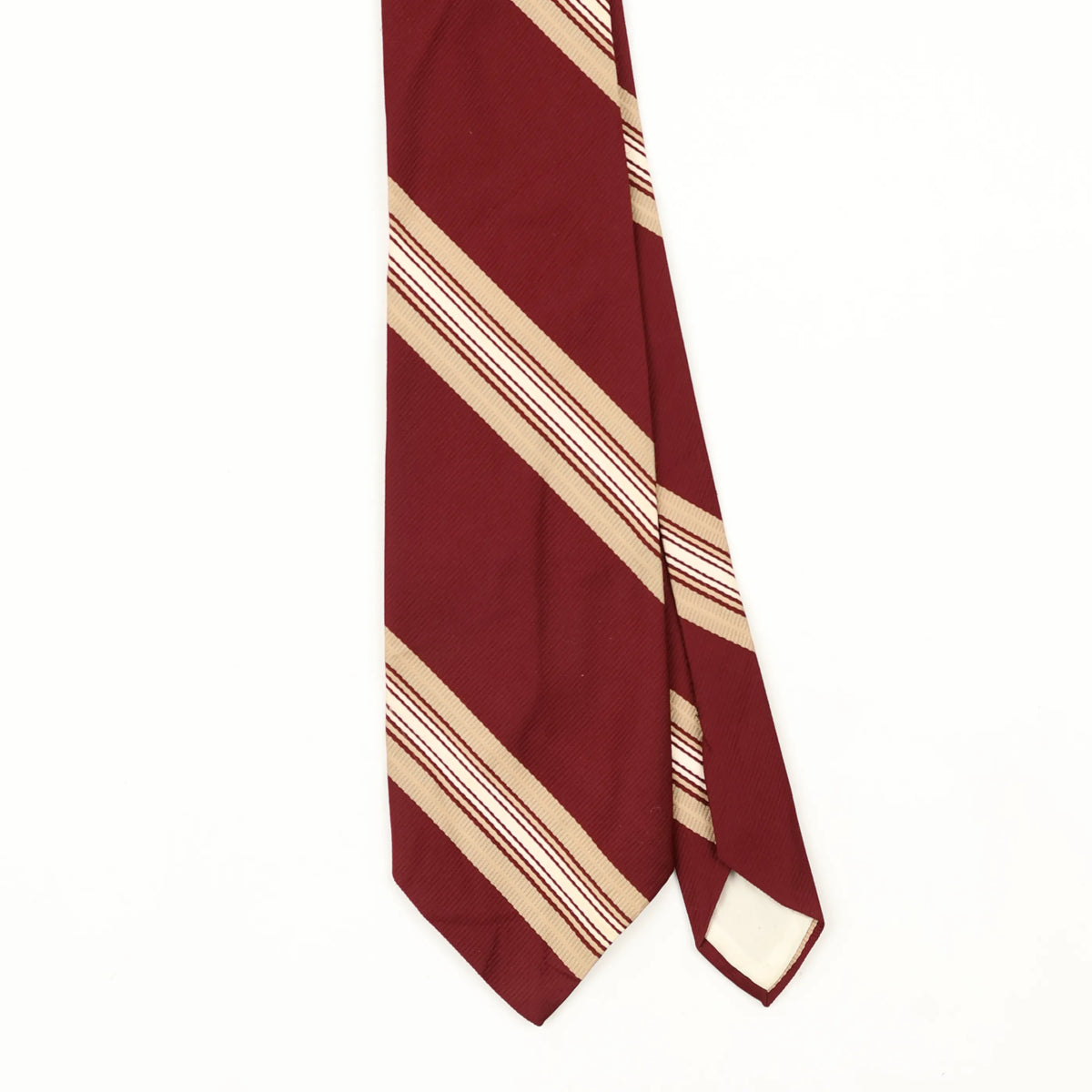 Front Front Detail of Vintage 1980's Striped Patterned Tie