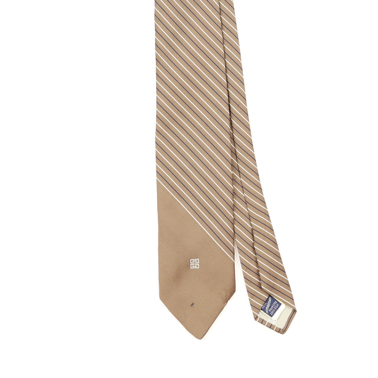 Front Front Detail of Vintage 1990's Givenchy Striped Patterned Tie