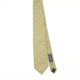 Front of Vintage 1990's Burberry Monogram Polka Dot Patterned Tie
