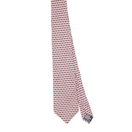 Front Front of Vintage 1990's Tie Rack Leonardo Strelli Geometric Patterned Tie