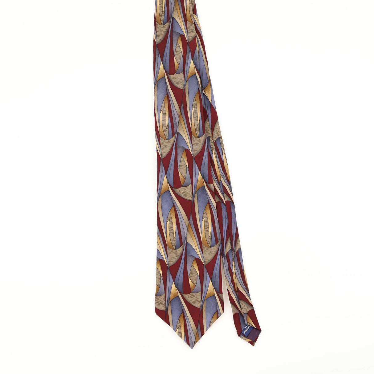 Front of Vintage 1990's Stonehenge Cocktail Collection Geometric Patterned Tie