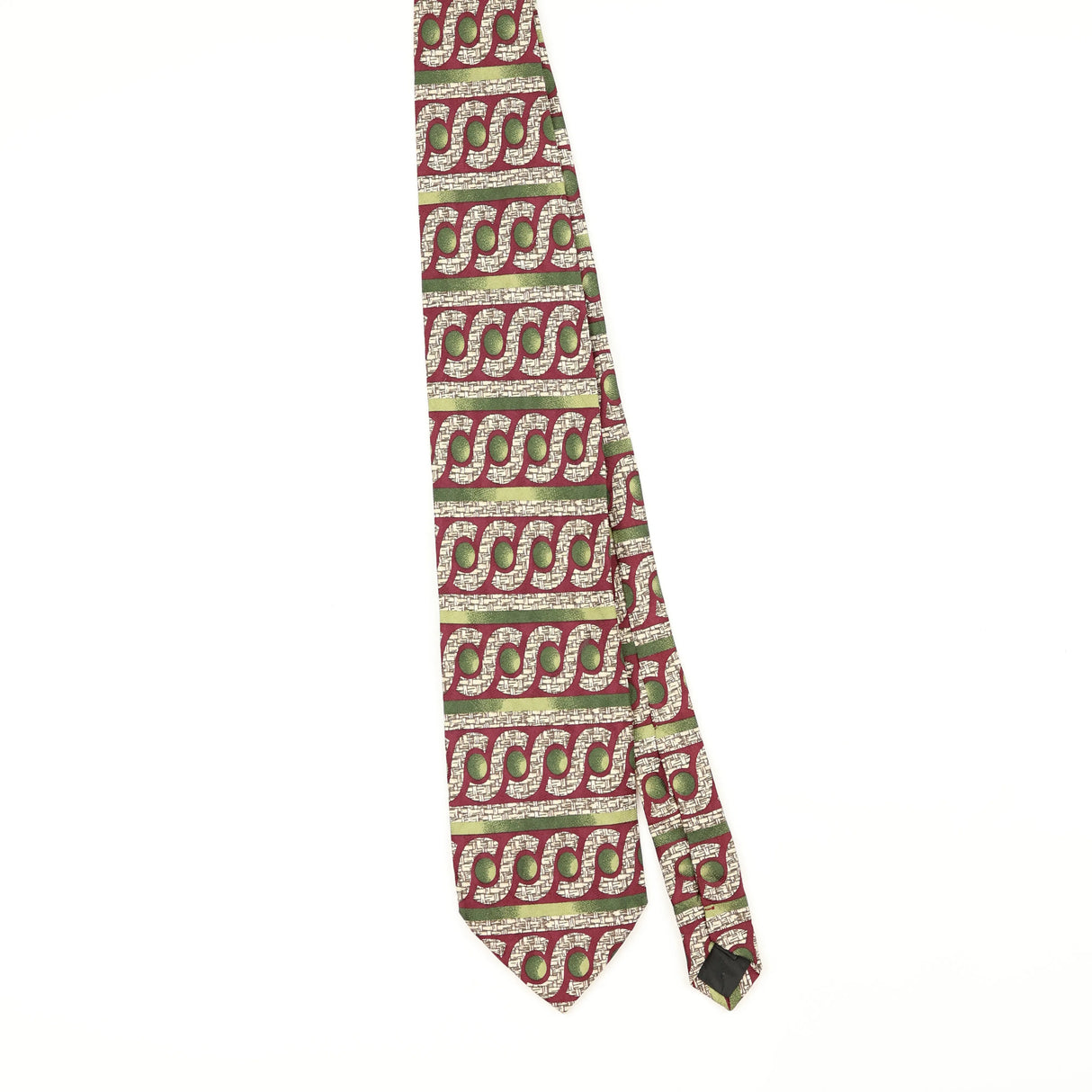 Front Front of Vintage 1990's Biella Geometric Patterned Tie