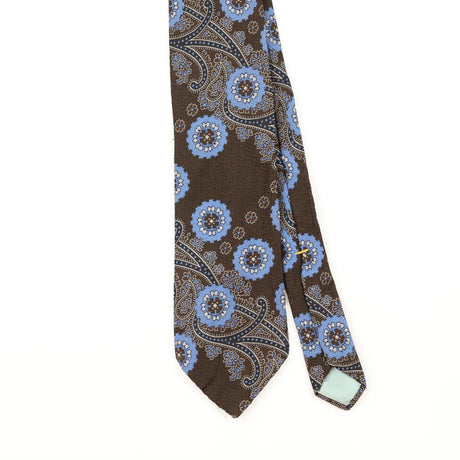 Front Detail of Vintage 1980's Wembley Paisley Patterned Tie