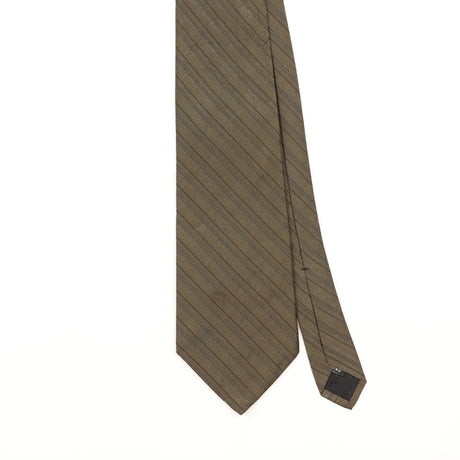 Front Detail of Vintage 1990's Dkny Striped Patterned Tie
