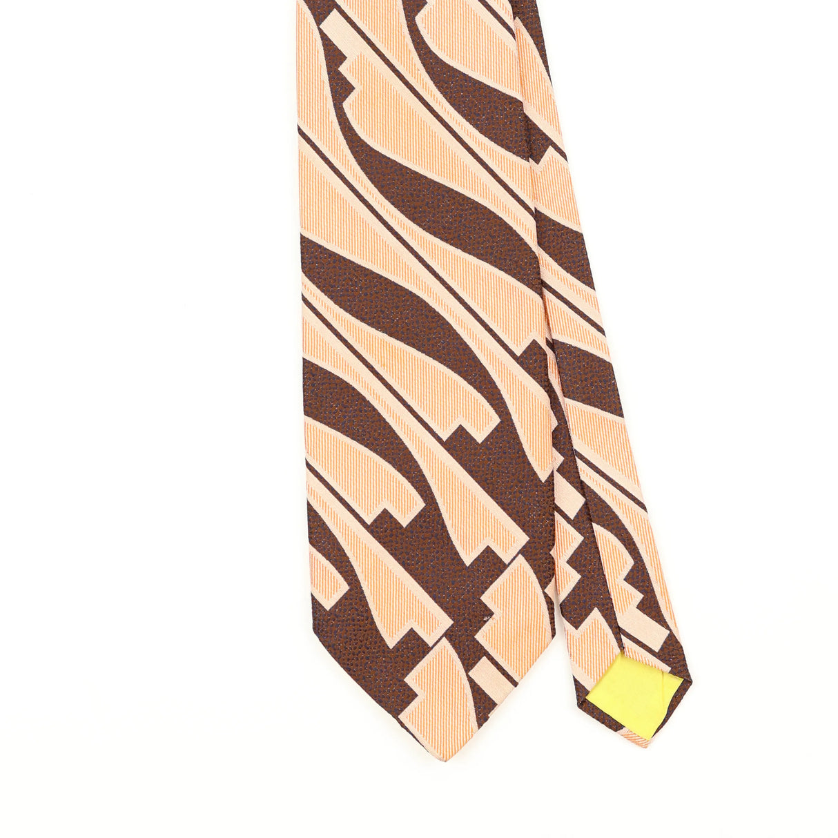 Front Front Detail of Vintage 1970's U.S. Polo Assn. Geometric Patterned Tie