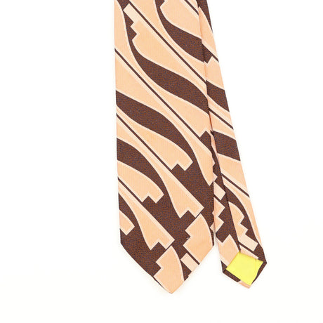 Front Front Detail of Vintage 1970's U.S. Polo Assn. Geometric Patterned Tie