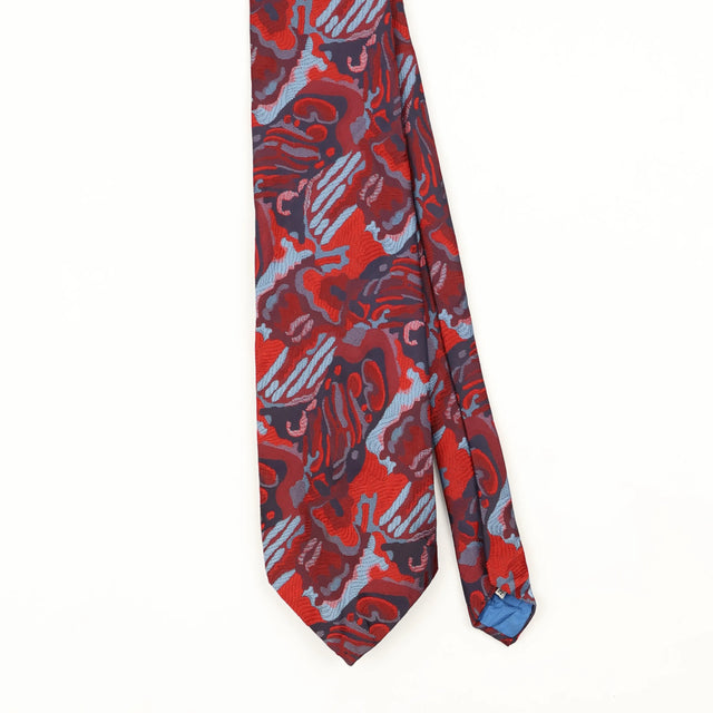 Front Front Detail of Vintage 1980's Damon Abstract Patterned Tie