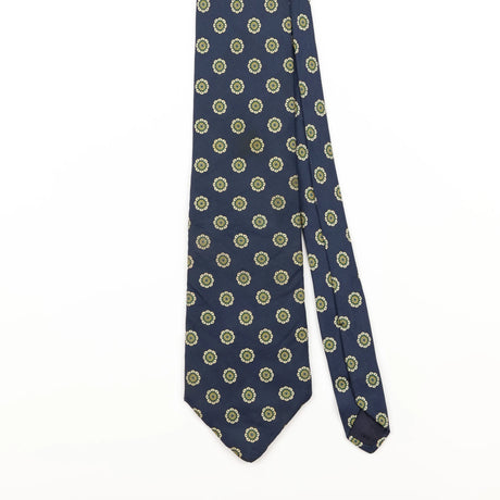 Front Detail of Vintage 1990's Brooks Brothers Geometric Patterned Tie