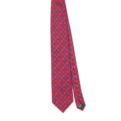 Front of Vintage 1990's Harrods Check Patterned Tie