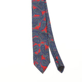 Front Front Detail of Vintage 1990's Paisley Patterned Tie