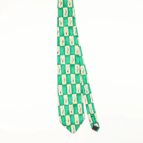 Front of Vintage 1990's Geometric Patterned Tie