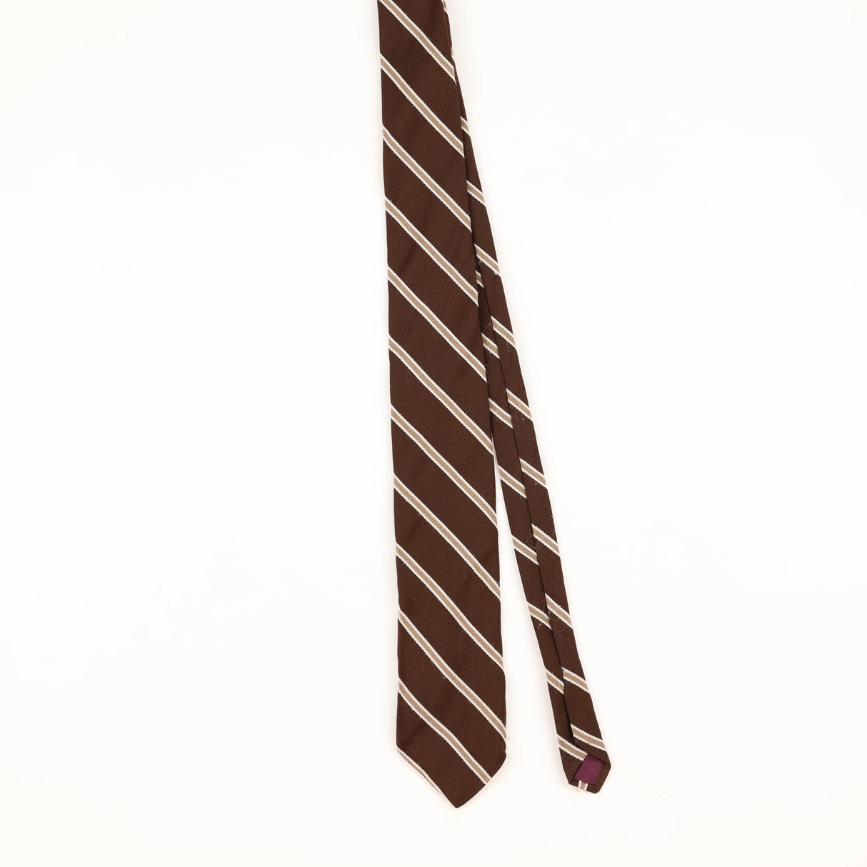 Front of Vintage 1970's Striped Patterned Tie