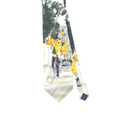 Front Front Detail of Vintage 1990's Fishing Cartoon Patterned Tie