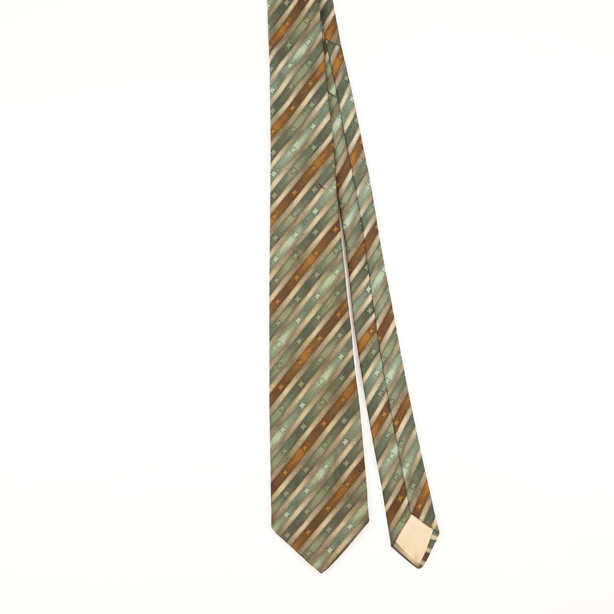 Front of Vintage 1980's Striped Patterned Tie
