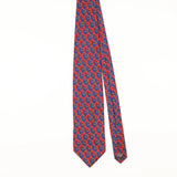 Front of Vintage 1990's Tie Rack Beaufort Ribbon Geometric Patterned Tie