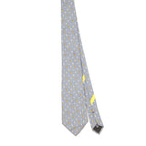 Front of Vintage 1990's Salvatore Ferragamo Football Geometric Patterned Tie