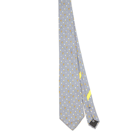 Front of Vintage 1990's Salvatore Ferragamo Football Geometric Patterned Tie