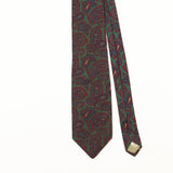 Front Detail of Vintage 1980's Paisley Patterned Tie