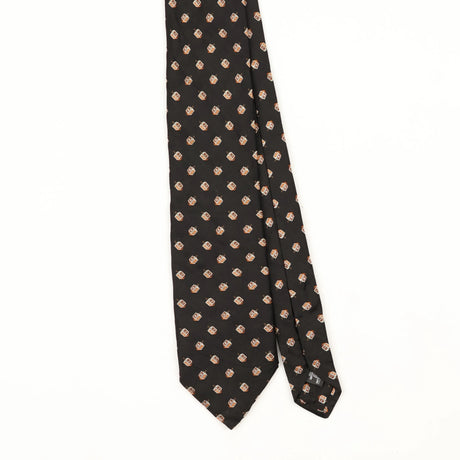 Front Front Detail of Vintage 1990's Saks Fifth Avenue Geometric Patterned Tie