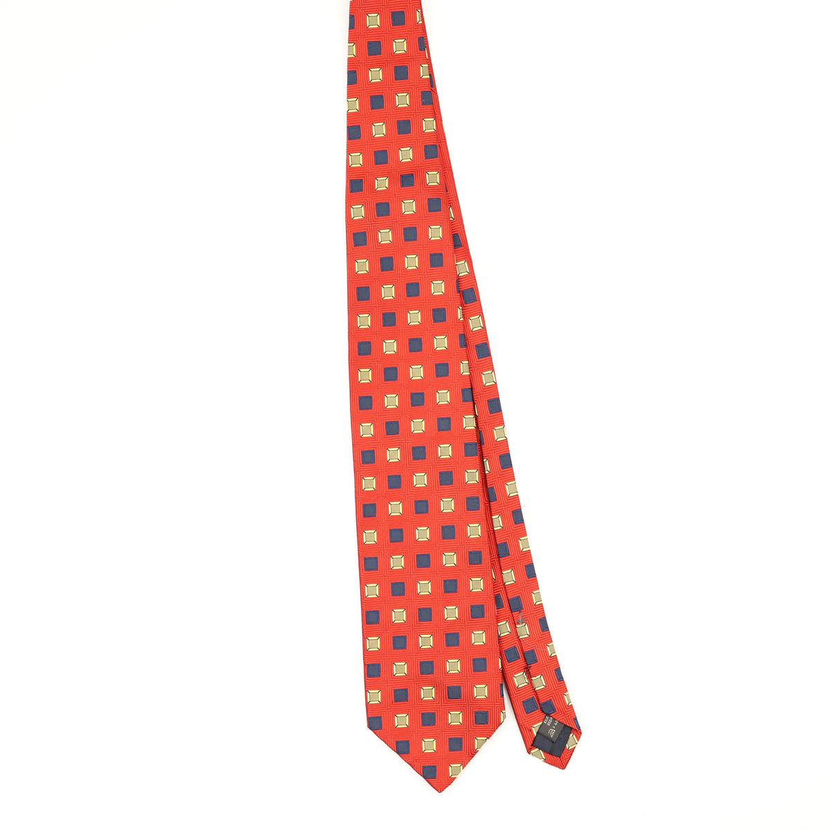 Front Front of Vintage 1990's Ermenegildo Zegna Geometric Patterned Tie