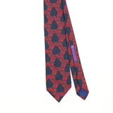 Front Front Detail of Vintage 1980's Geometric Patterned Tie