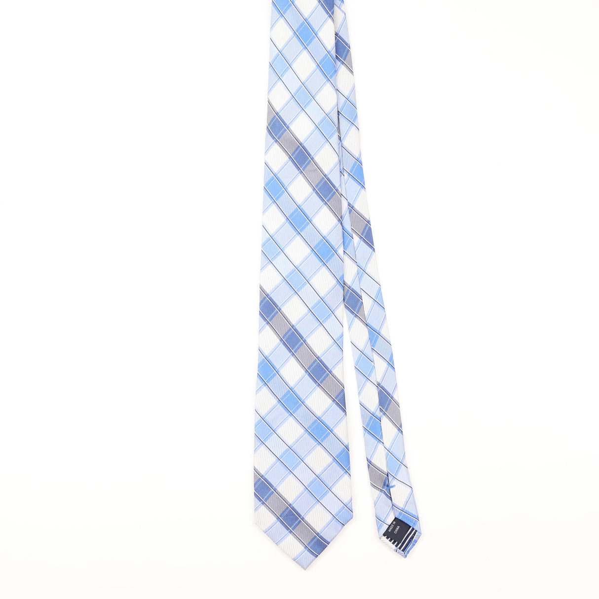 Front of Vintage Nautica Check Patterned Tie
