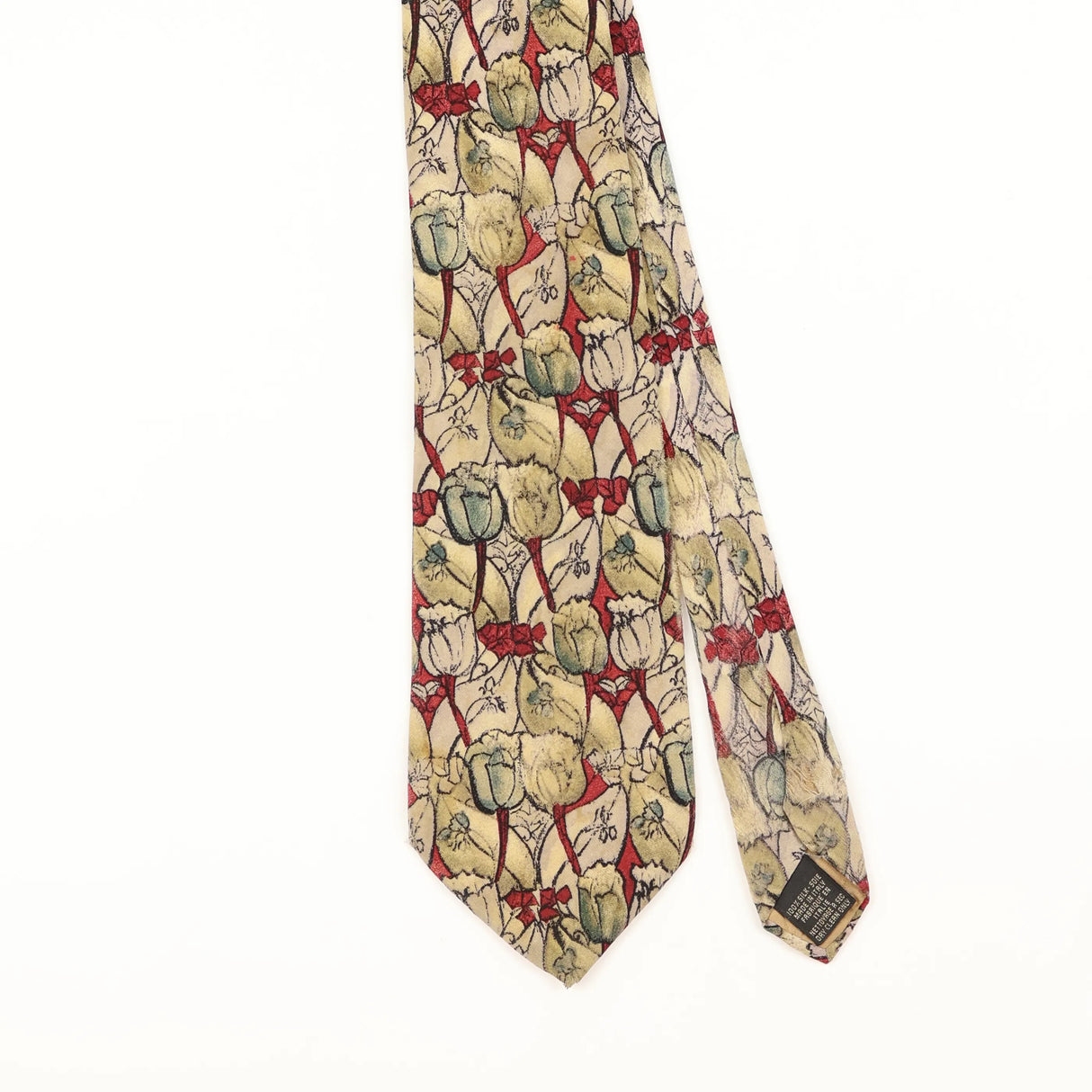 Front Detail of Vintage 1990's Tie Rack Charleston Abstract Patterned Tie