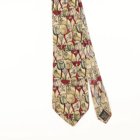 Front Detail of Vintage 1990's Tie Rack Charleston Abstract Patterned Tie
