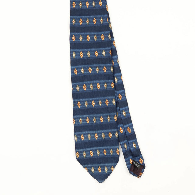 Front Front Detail of Vintage 1990's Geometric Patterned Tie