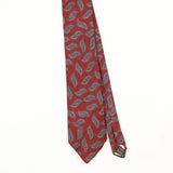 Front Front Detail of Vintage 1990's Geoffrey Beene Paisley Patterned Tie