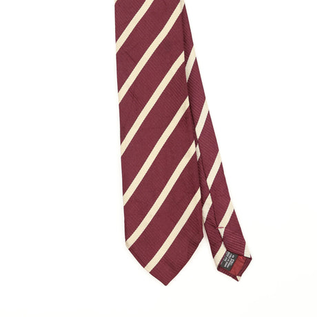 Front Front Detail of Vintage 1990's Emporio Armani Striped Patterned Tie
