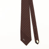 Front Detail of Vintage 1980's St George Geometric Patterned Tie
