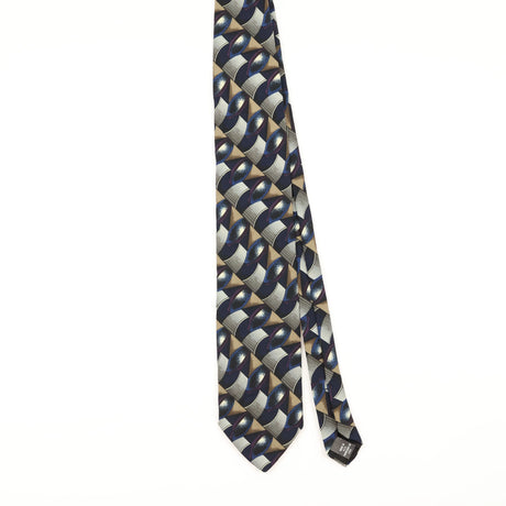 Front of Vintage 1990's Puritan Geometric Patterned Tie