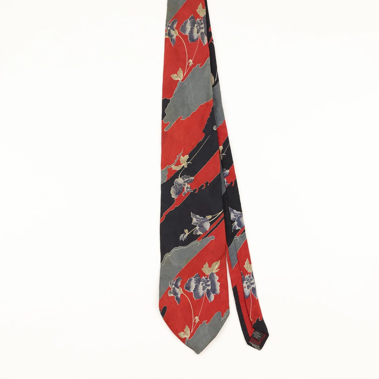 Front of Vintage 1990's Henry Grethel Floral Patterned Tie