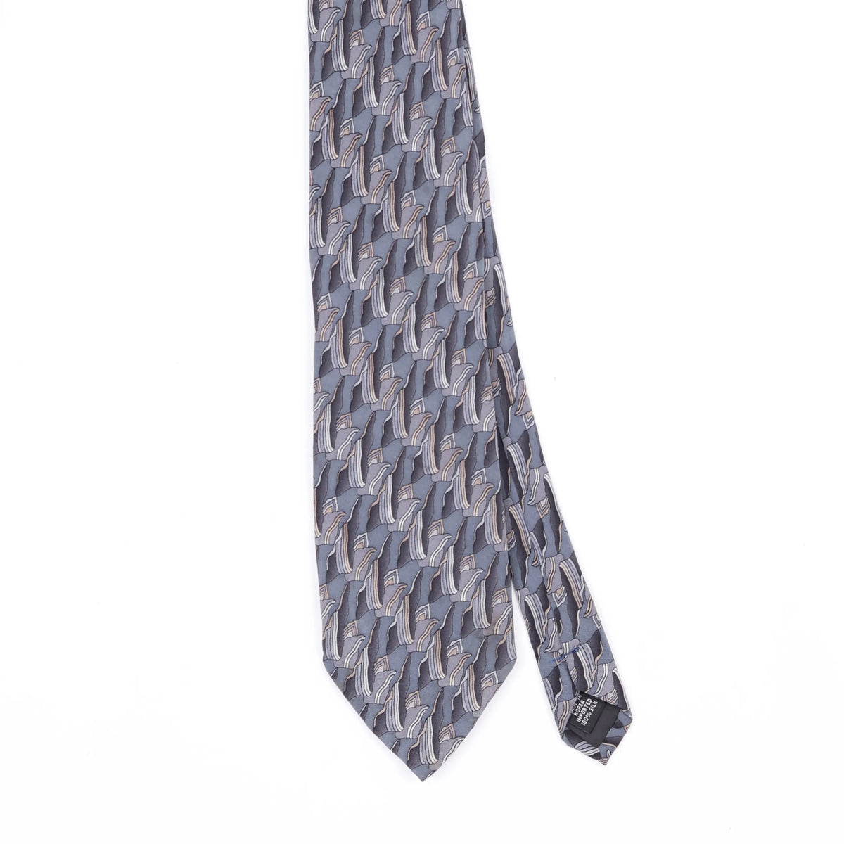 Front Front Detail of Vintage 1990's Croft & Barrow Geometric Patterned Tie
