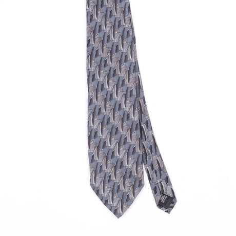 Front Front Detail of Vintage 1990's Croft & Barrow Geometric Patterned Tie