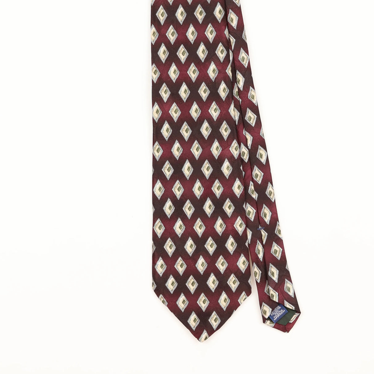 Front Detail of Vintage 1990's Geometric Patterned Tie