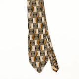 Front Front Detail of Vintage 1990's Geometric Patterned Tie