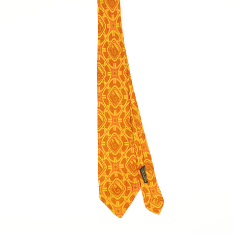 Front of Vintage 1980's Geometric Patterned Tie