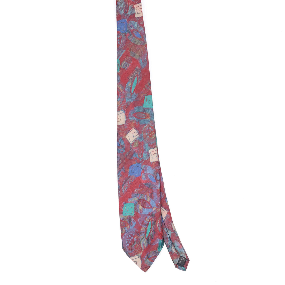Front Front of Vintage 1990's Abstract Patterned Tie