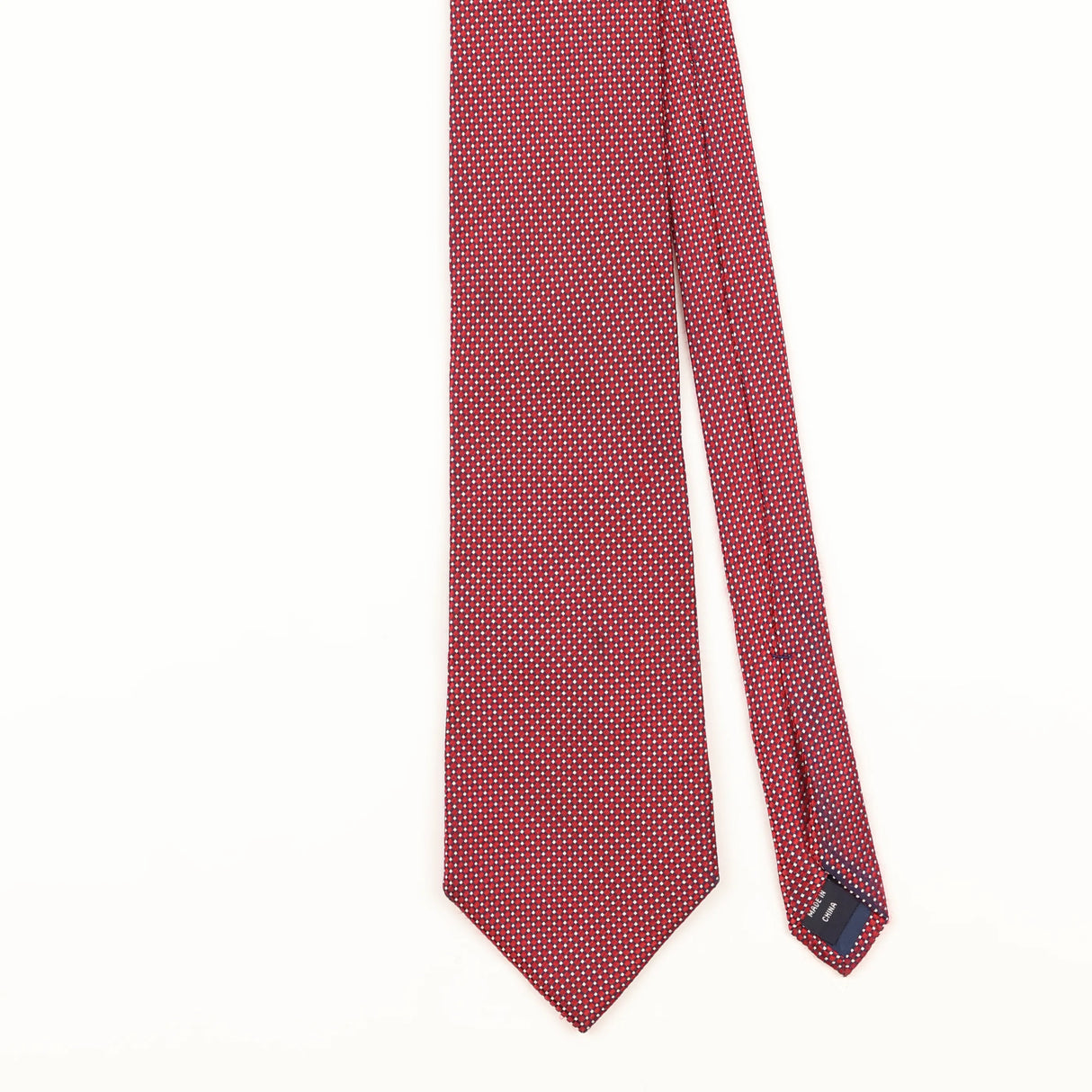 Front Detail of Vintage Nautica Geometric Patterned Tie