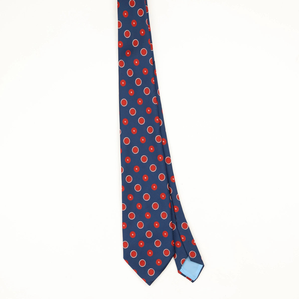 Front Front of Vintage 1980's Wembley Circles Polka Dot Patterned Tie