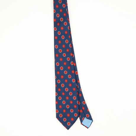 Front Front of Vintage 1980's Wembley Circles Polka Dot Patterned Tie
