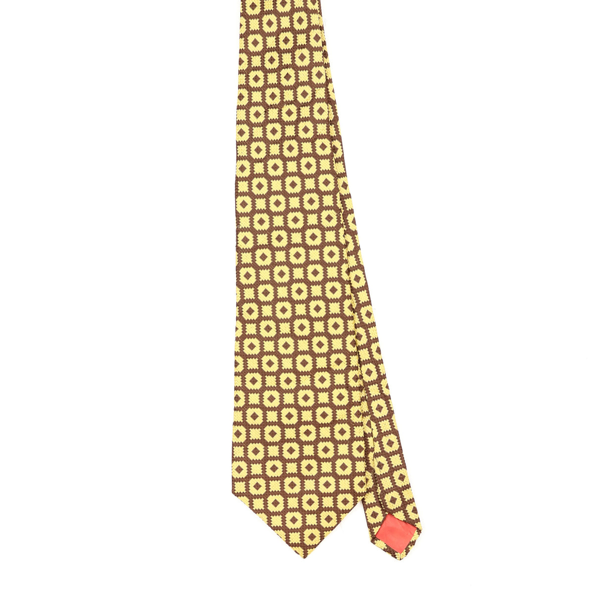 Front Front of Vintage 1970's Geometric Patterned Tie