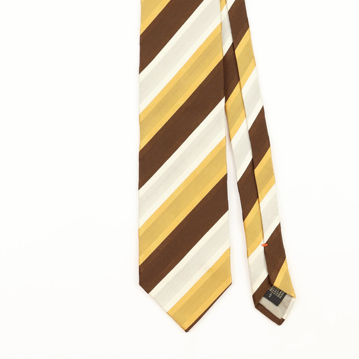 Front Detail of Vintage 1980's Ermenegildo Zegna Striped Patterned Tie
