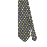Front Front Detail of Vintage 1990's Jaeger Paisley Patterned Tie