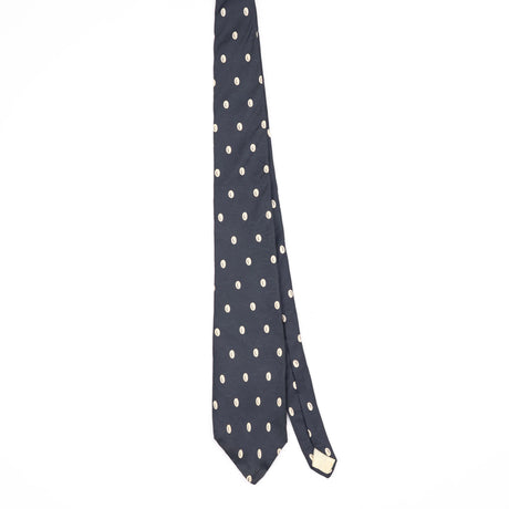Front Front of Vintage 1990's Pierre Cardin Foulard Ovals Geometric Patterned Tie