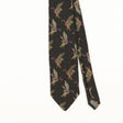 Front Detail of Vintage 1990's Robert Talbott Bird Animal Print Patterned Tie