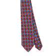 Front Front Detail of Vintage 1980's Foulard Geometric Patterned Tie