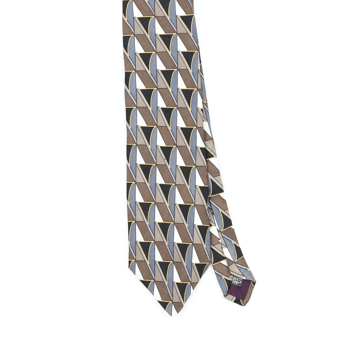 Front Front Detail of Vintage Geometric Patterned Tie